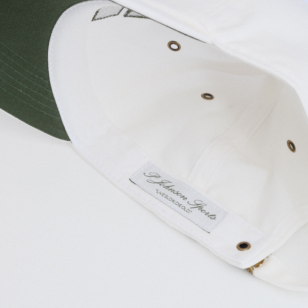 P. Johnson Off White Tennis Cap