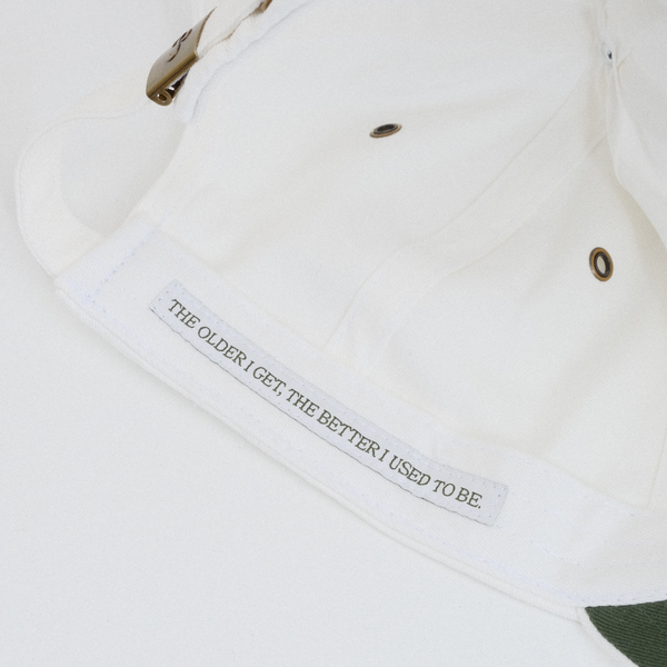 P. Johnson Off White Tennis Cap