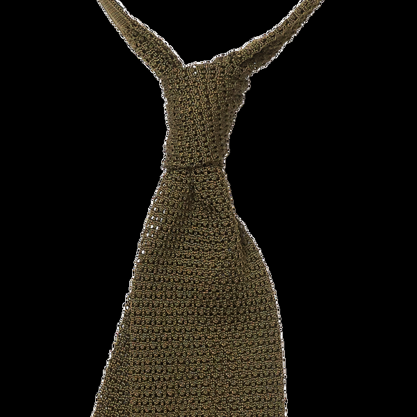 P. Johnson Olive Silk Knit Tie