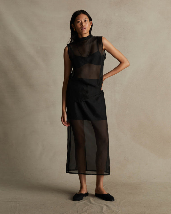 P. Johnson Organza Devon Skirt - Black