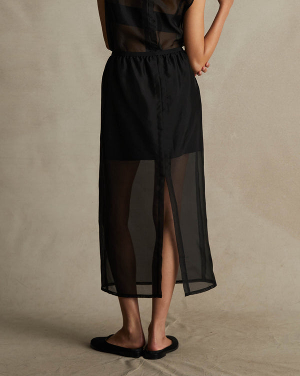 P. Johnson Organza Devon Skirt - Black