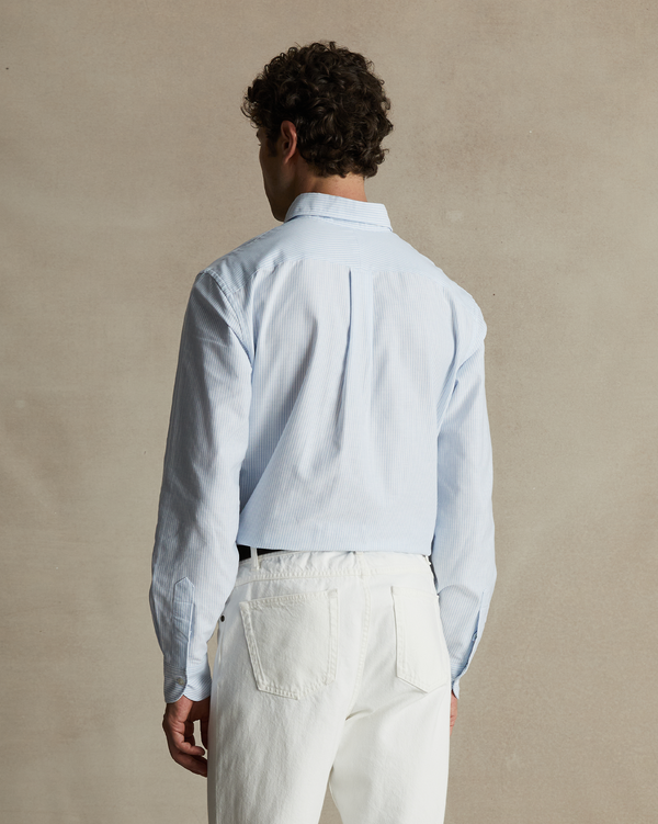 P. Johnson Oxford Shirt - Light Blue Stripe