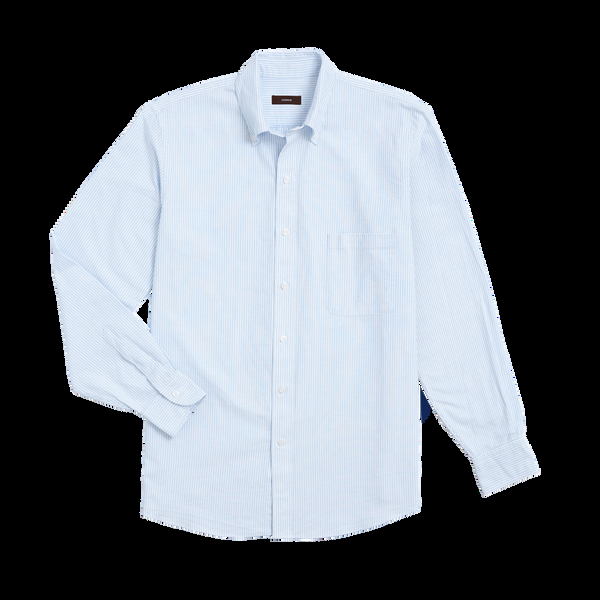 P. Johnson Oxford Shirt - Light Blue Stripe