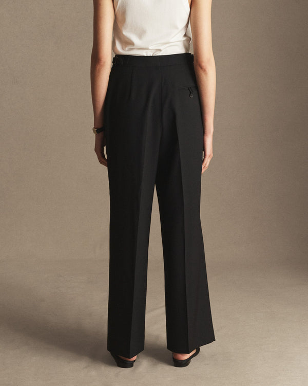 P. Johnson Perriand Trouser - Black Wool Twill