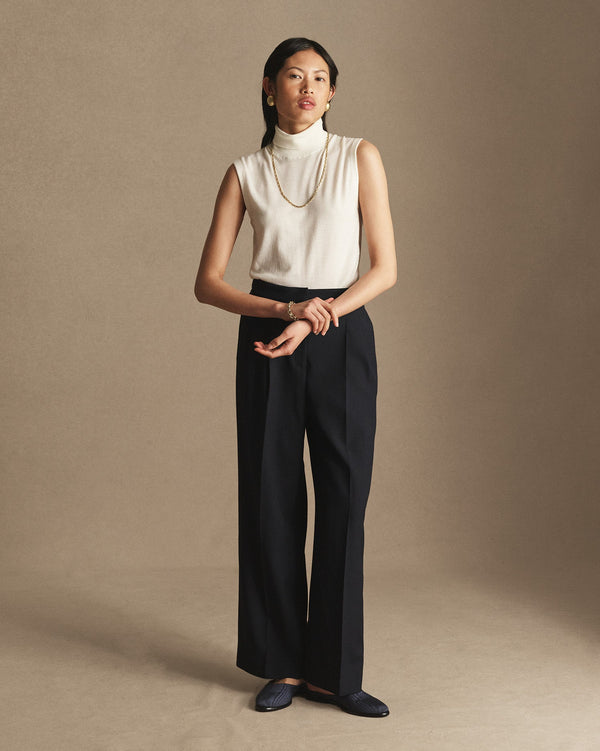 P. Johnson Perriand Trouser - Navy Wool Twill