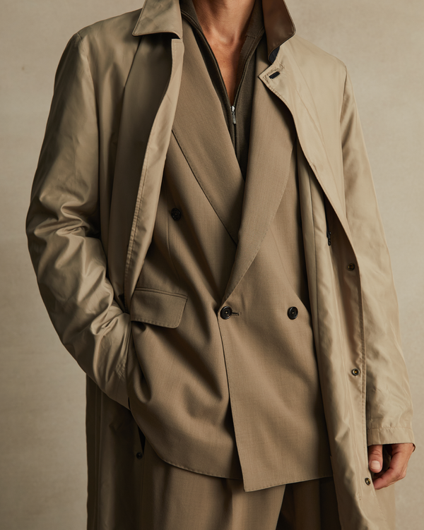 P. Johnson Rain Mac - Champagne