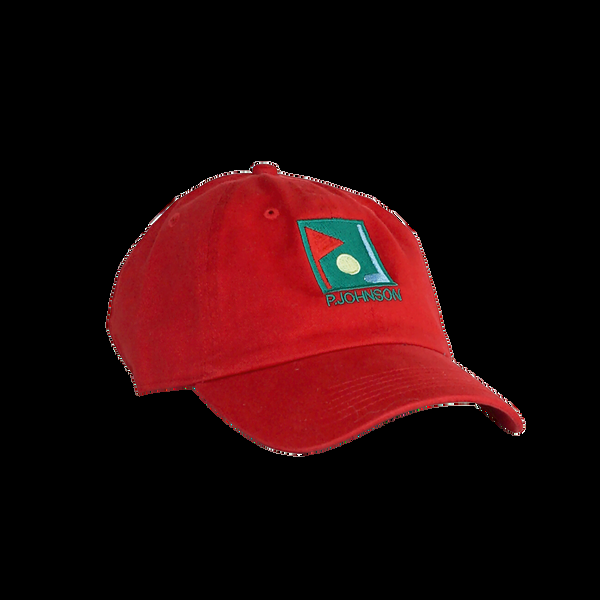 p. johnson Red Golf Dad Cap