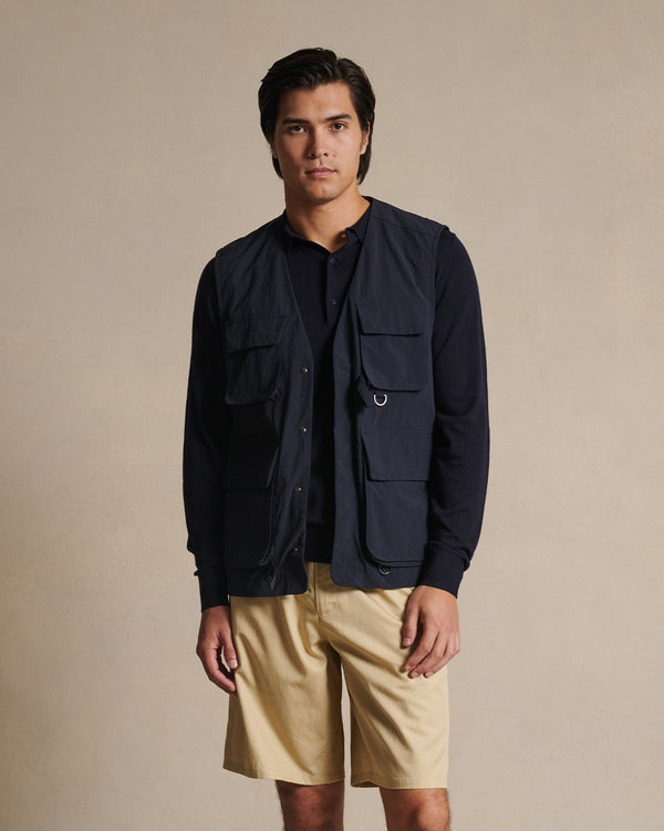 p. johnson Ripstop Angler's Vest - Navy