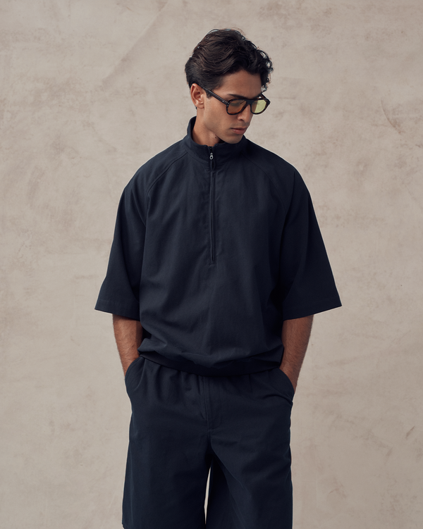 p. johnson Rōjin Quarter Zip - Navy