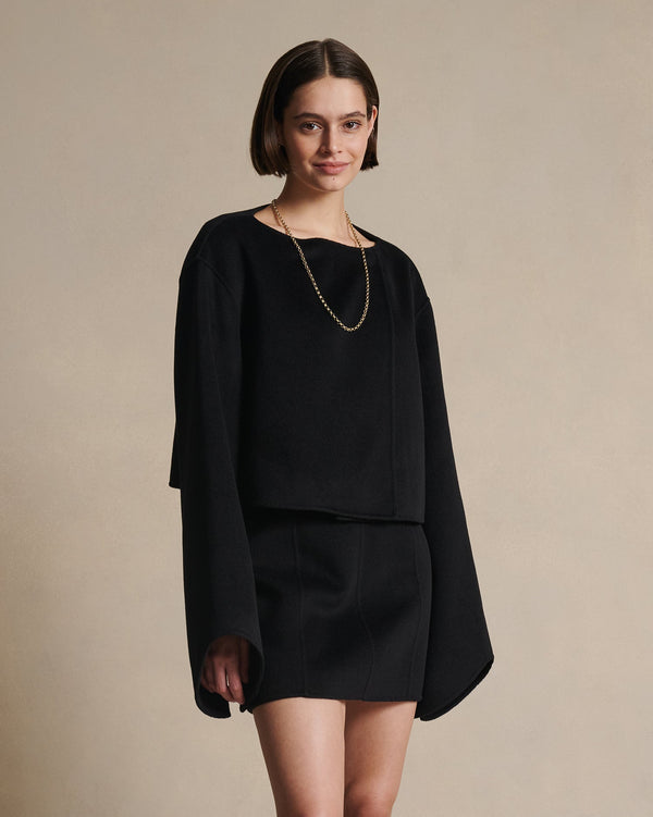 P. Johnson Rosie Cropped Jacket - Black