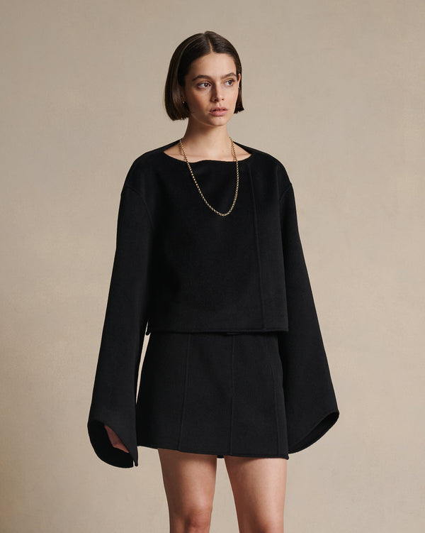 p. johnson Rosie Cropped Jacket - Black