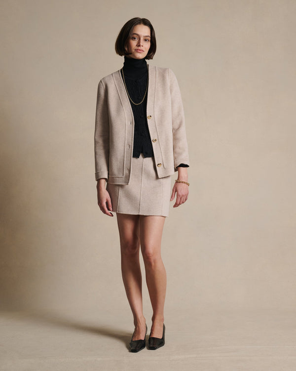 P. Johnson Rosie Mini Skirt - Oat