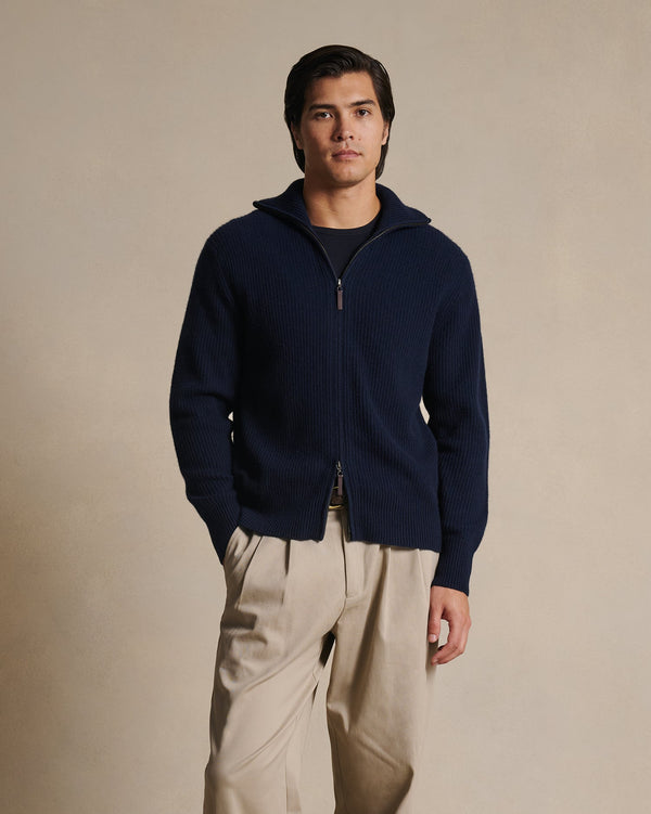 P. Johnson Royal Cashmere Cardigan - Navy