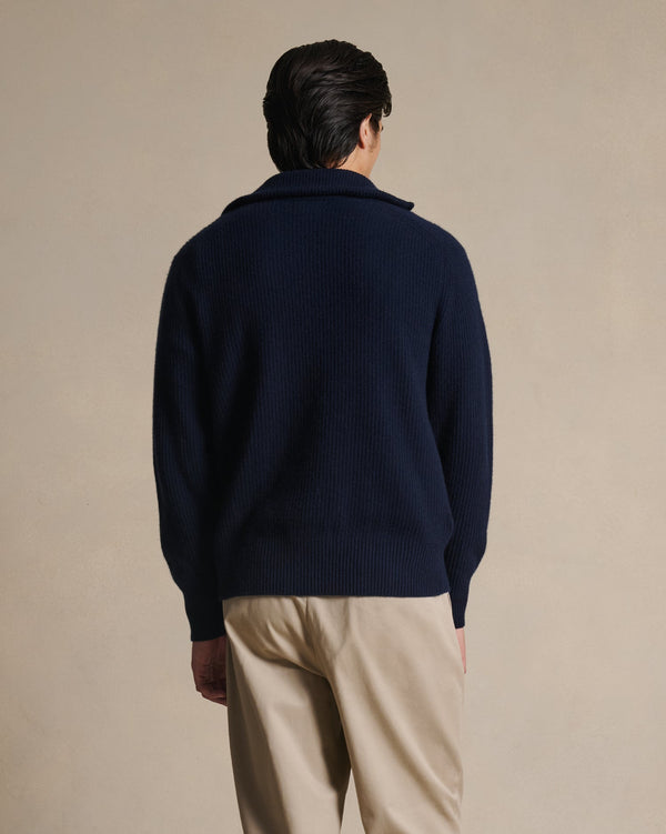 P. Johnson Royal Cashmere Cardigan - Navy