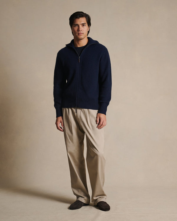 P. Johnson Royal Cashmere Cardigan - Navy