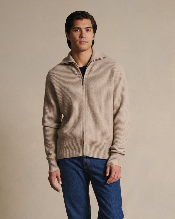 P. Johnson Royal Cashmere Cardigan - Oat