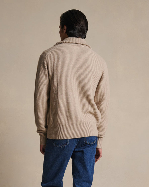 P. Johnson Royal Cashmere Cardigan - Oat