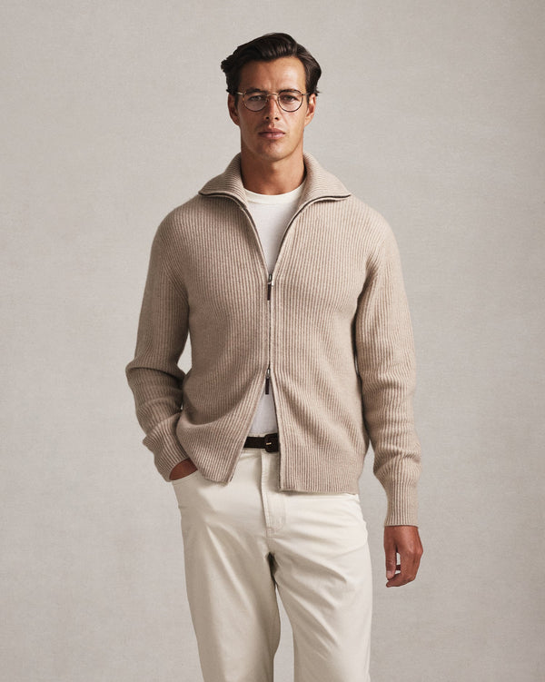 p. johnson Royal Cashmere Cardigan - Oat