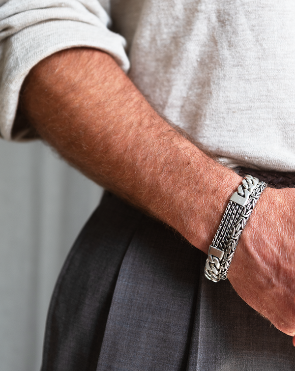 P. Johnson Silver Bracelet - Large