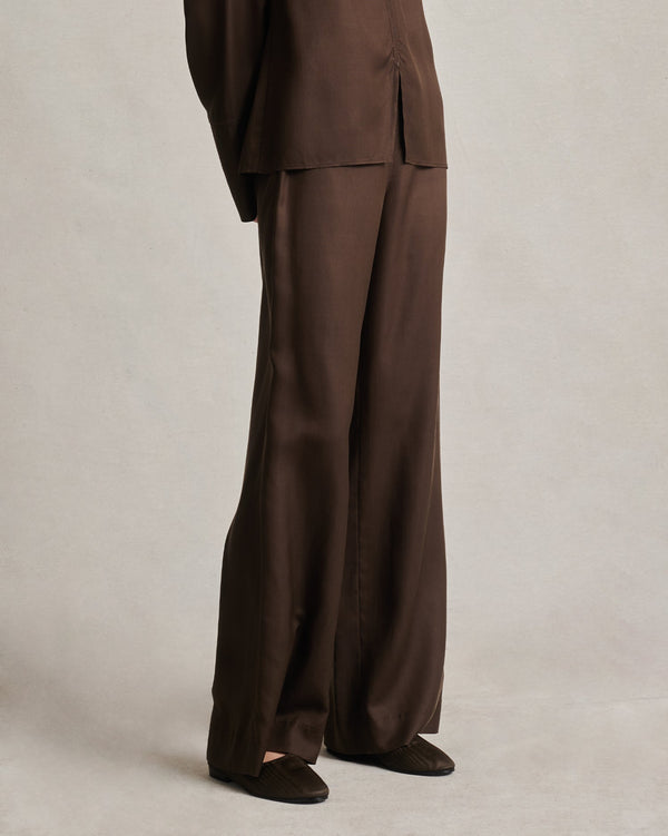 P. Johnson Sofia Trouser - Chocolate Dupioni