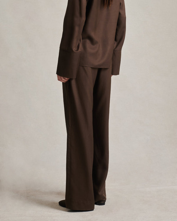 P. Johnson Sofia Trouser - Chocolate Dupioni