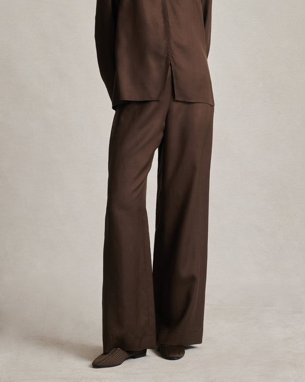 p. johnson Sofia Trouser - Chocolate Dupioni