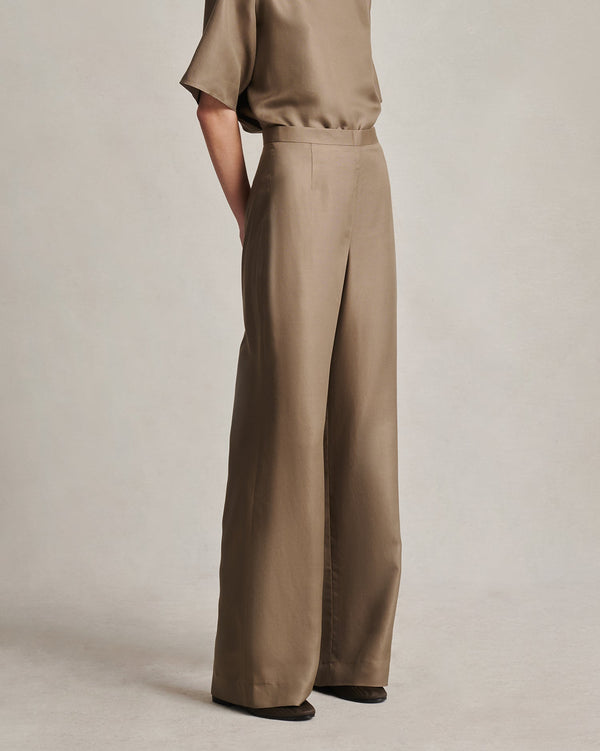 P. Johnson Sofia Trouser - Taupe Dupioni