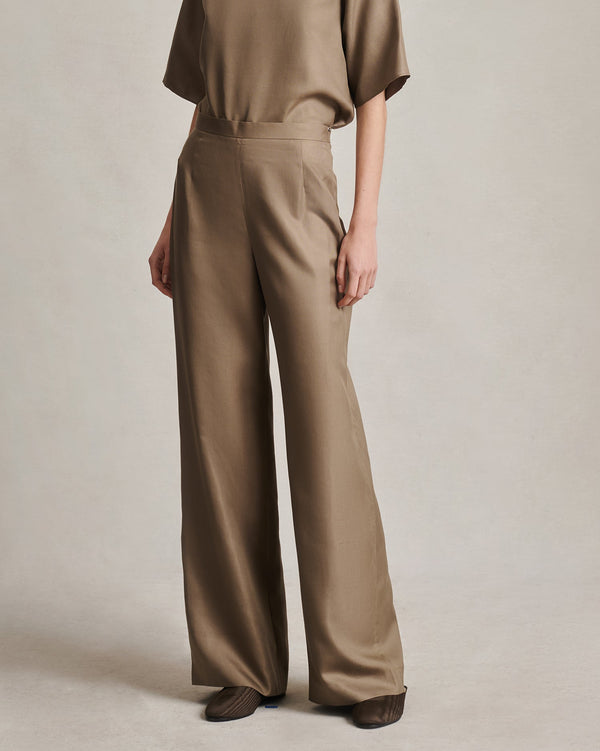 p. johnson Sofia Trouser - Taupe Dupioni