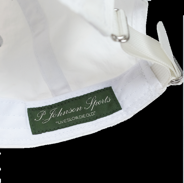 P. Johnson Sporting Logo Tech Cap - White