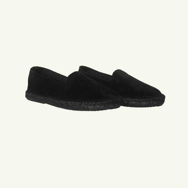 p. johnson Suede Tonal Espadrille - Black
