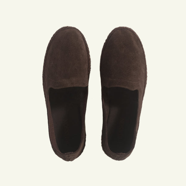 P. Johnson Suede Tonal Espadrille - Espresso