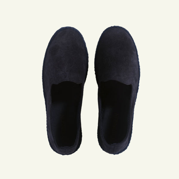 P. Johnson Suede Tonal Espadrille - Navy