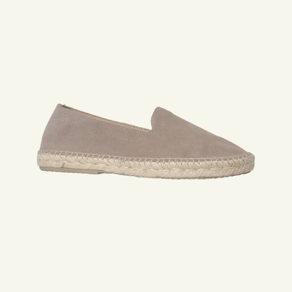 P. Johnson Suede Tonal Espadrille - Stone