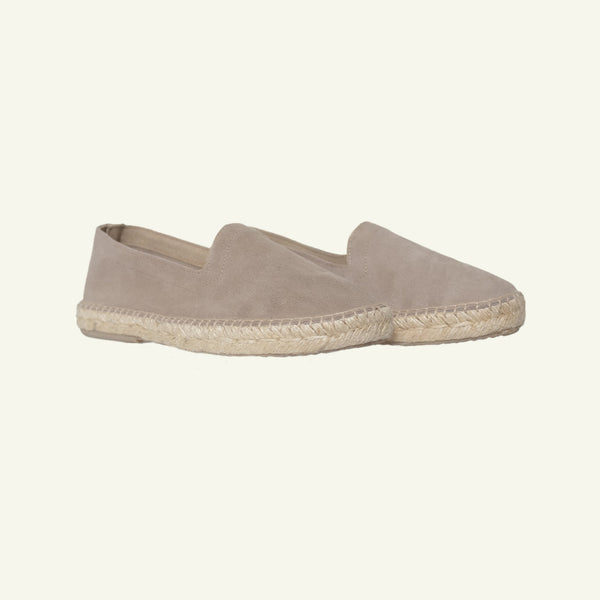 p. johnson Suede Tonal Espadrille - Stone