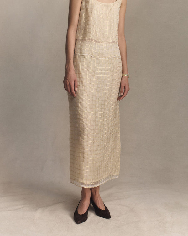 p. johnson Tia Skirt - Gold Check