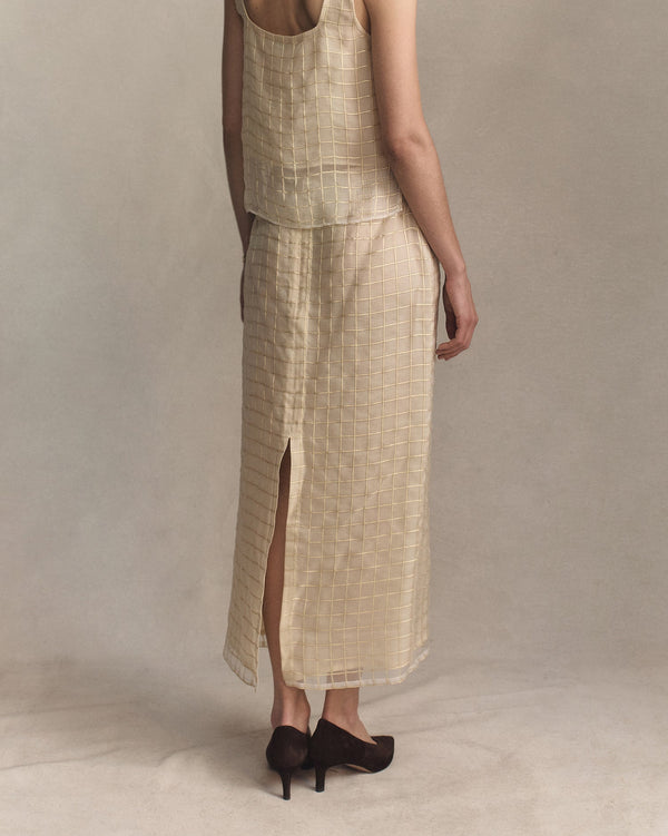 P. Johnson Tia Skirt - Gold Check