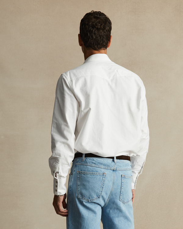 P. Johnson Western Shirt - White Oxford