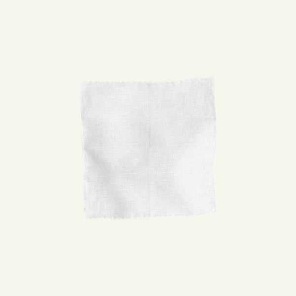 p. johnson White Linen Pocket Square