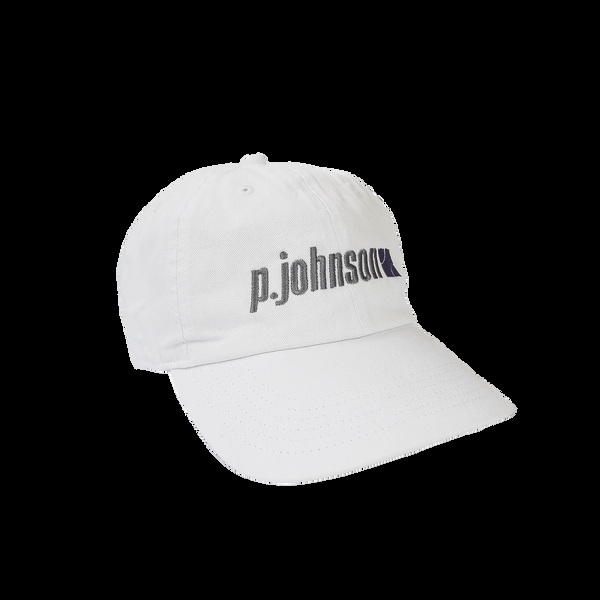 P. Johnson White Tennis Dad Cap