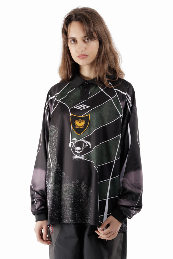 P.a.m. Perks And Mini 95 96 Ls Polo Dark Green Black