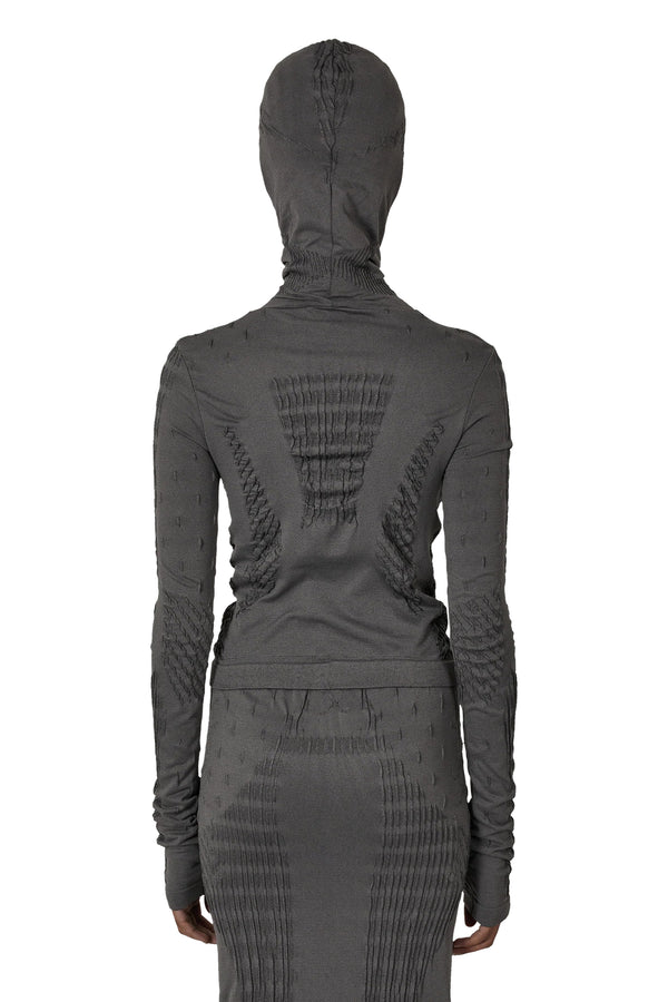 P.a.m. Perks And Mini Aune Dryarn Seamless Knit Top Grey