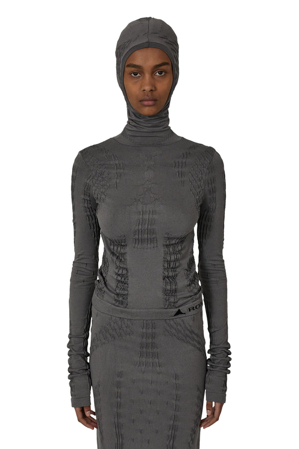 p.a.m. perks and mini Aune Dryarn Seamless Knit Top Grey