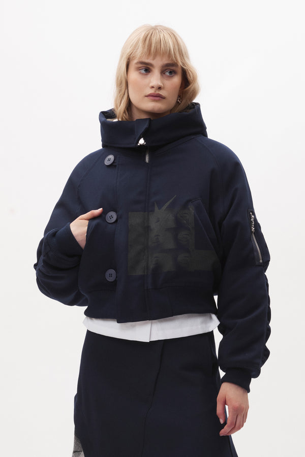 p.a.m. perks and mini BODY ELECTRIC CROPPED HOODED PARKA