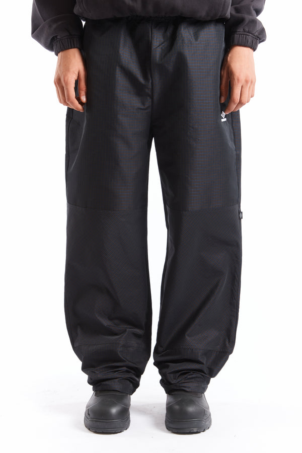 p.a.m. perks and mini Check Track Pants Navy Dark Brown