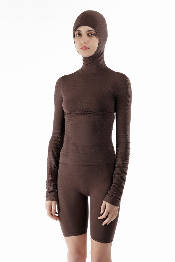 P.a.m. Perks And Mini Circular Biker Shorts Dark Brown