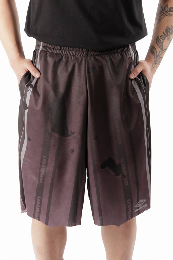 p.a.m. perks and mini Distressed Shorts Purple Black