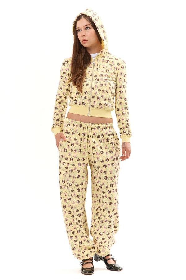 P.a.m. Perks And Mini GIRL BABY YELLOW SHRUNK BABY HOODIE