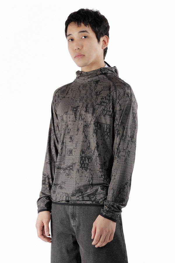 P.a.m. Perks And Mini Laki Melted Print Uv Hoodie Olive