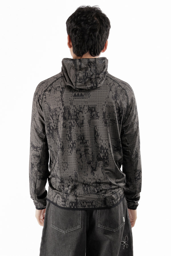 P.a.m. Perks And Mini Laki Melted Print Uv Hoodie Olive