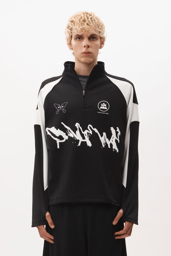 p.a.m. perks and mini ANGEL PULLOVER - BLACK WHITE